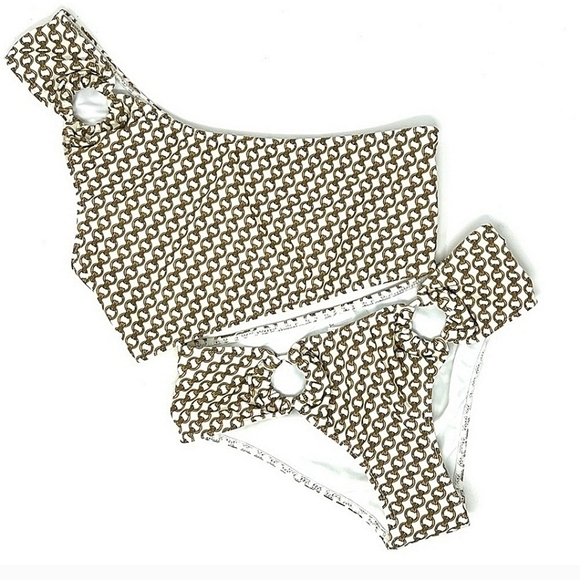Jonathan Simkhai chain print ring bikini bottom small NWT - Picture 1 of 10